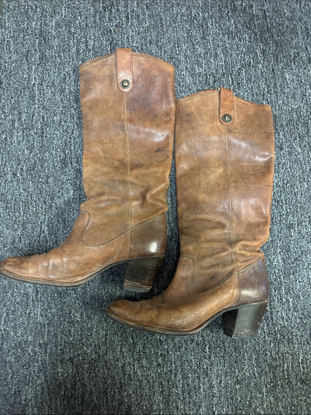 Frye Brown Leather Mid-Calf Women's Boots - Classic Western Style
